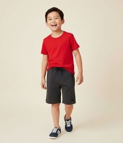 Bermuda Infantil em Moletom com Bolso com Zíper - Tam 5 a 14 Anos