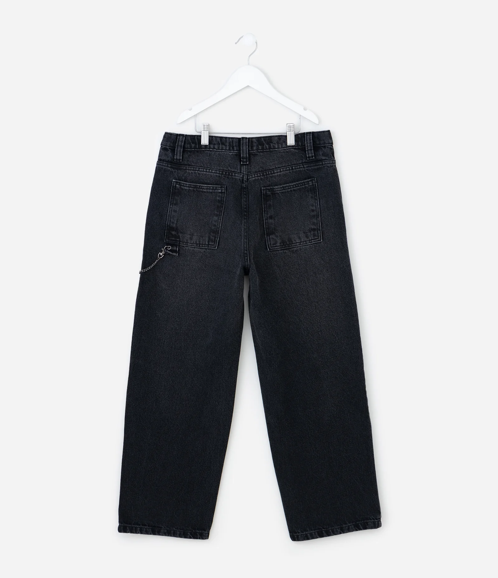 Calça Infantil Super Baggy em Jeans com Corrente – Tam 5 a 14 Anos Preto 3