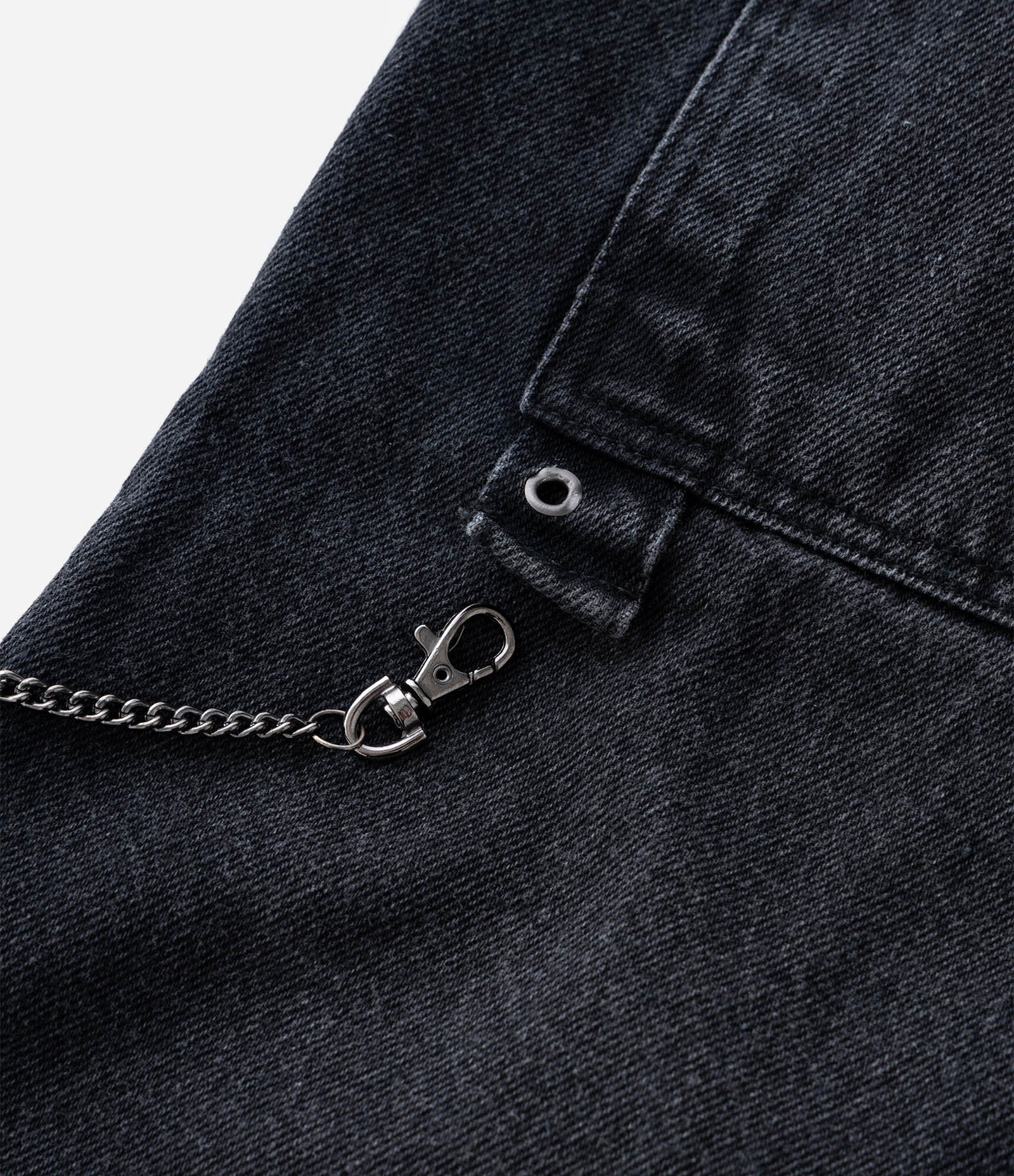 Calça Infantil Super Baggy em Jeans com Corrente – Tam 5 a 14 Anos Preto 5