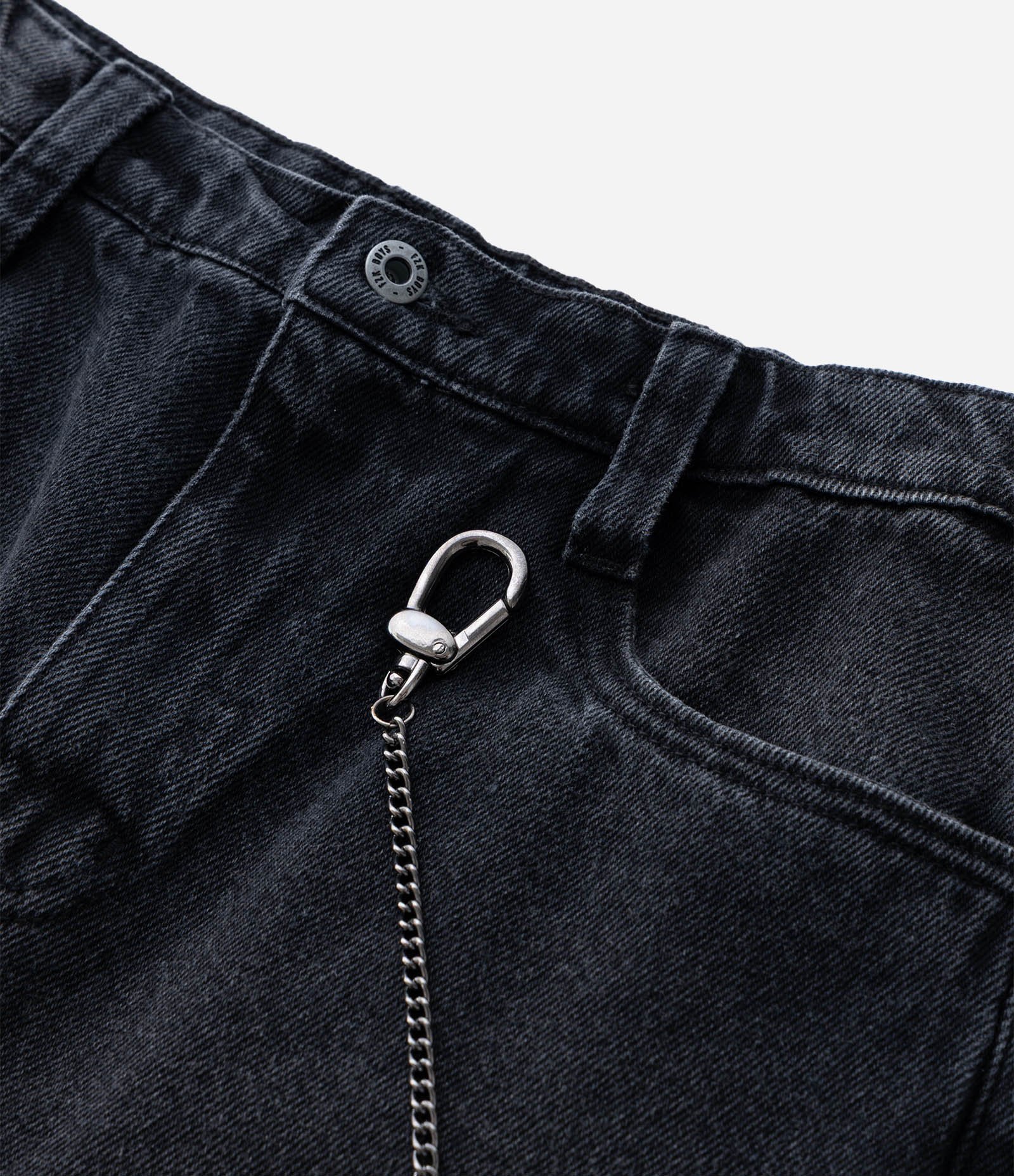 Calça Infantil Super Baggy em Jeans com Corrente – Tam 5 a 14 Anos Preto 6