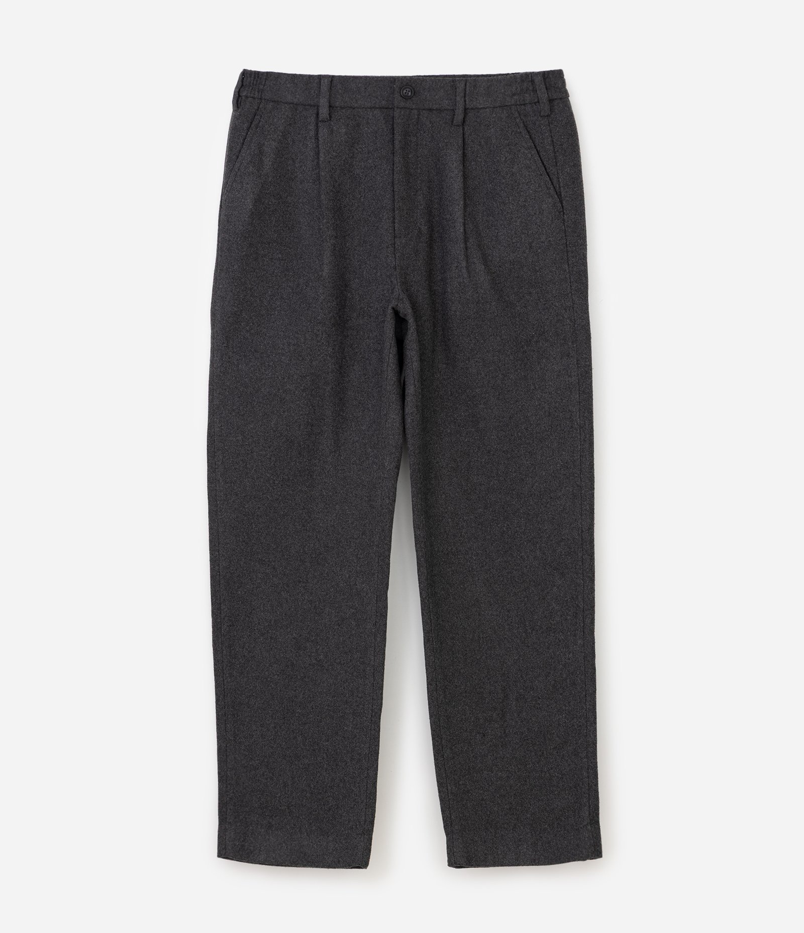 Calça Reta com Toque Aveludado Cinza Escuro 5