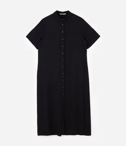 Vestido Chemise Midi Viscose Curve & Plus Size