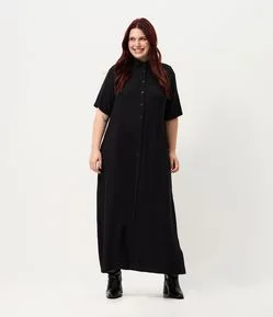 Vestido Chemise Midi Viscose Curve & Plus Size