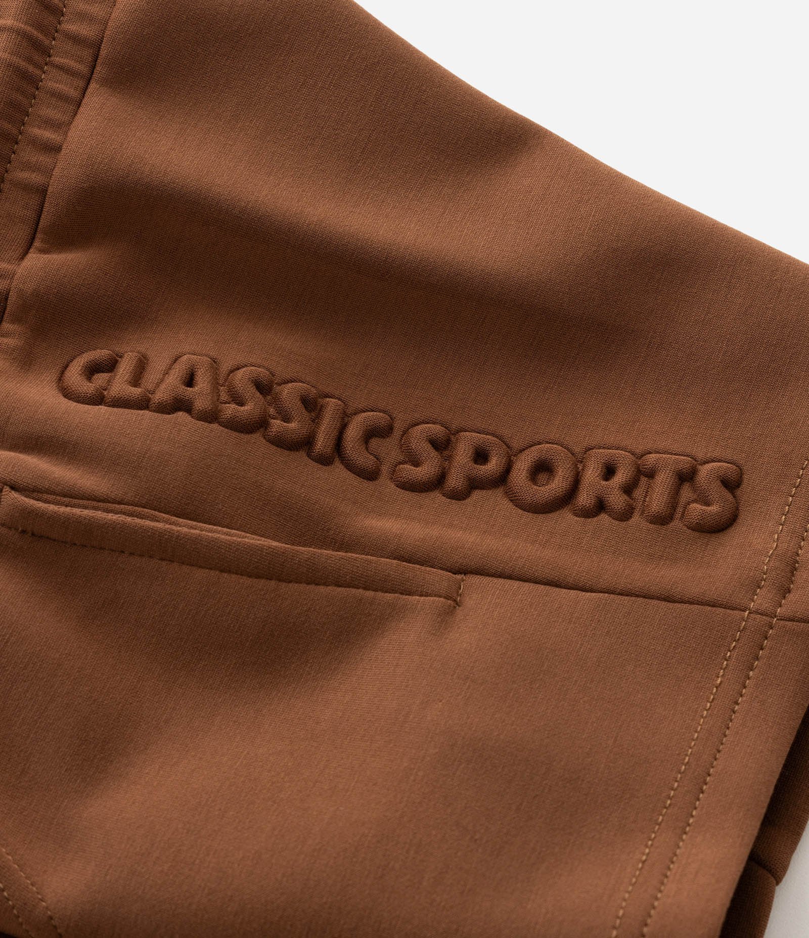 Bermuda em Modal Tech Fleece com Lettering Lateral - Tam 1 a 6 Anos Marrom 4