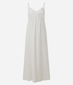 Vestido Midi Evasê em Viscose com Decote Coração