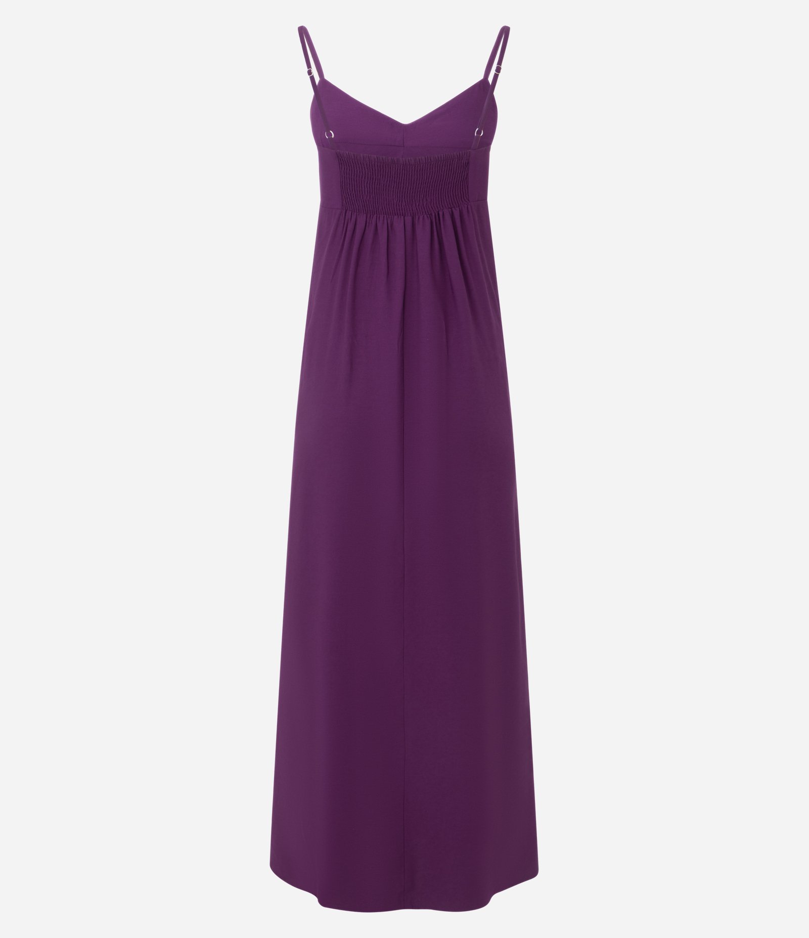 Vestido Midi Evasê em Viscose com Decote Coração Roxo 2