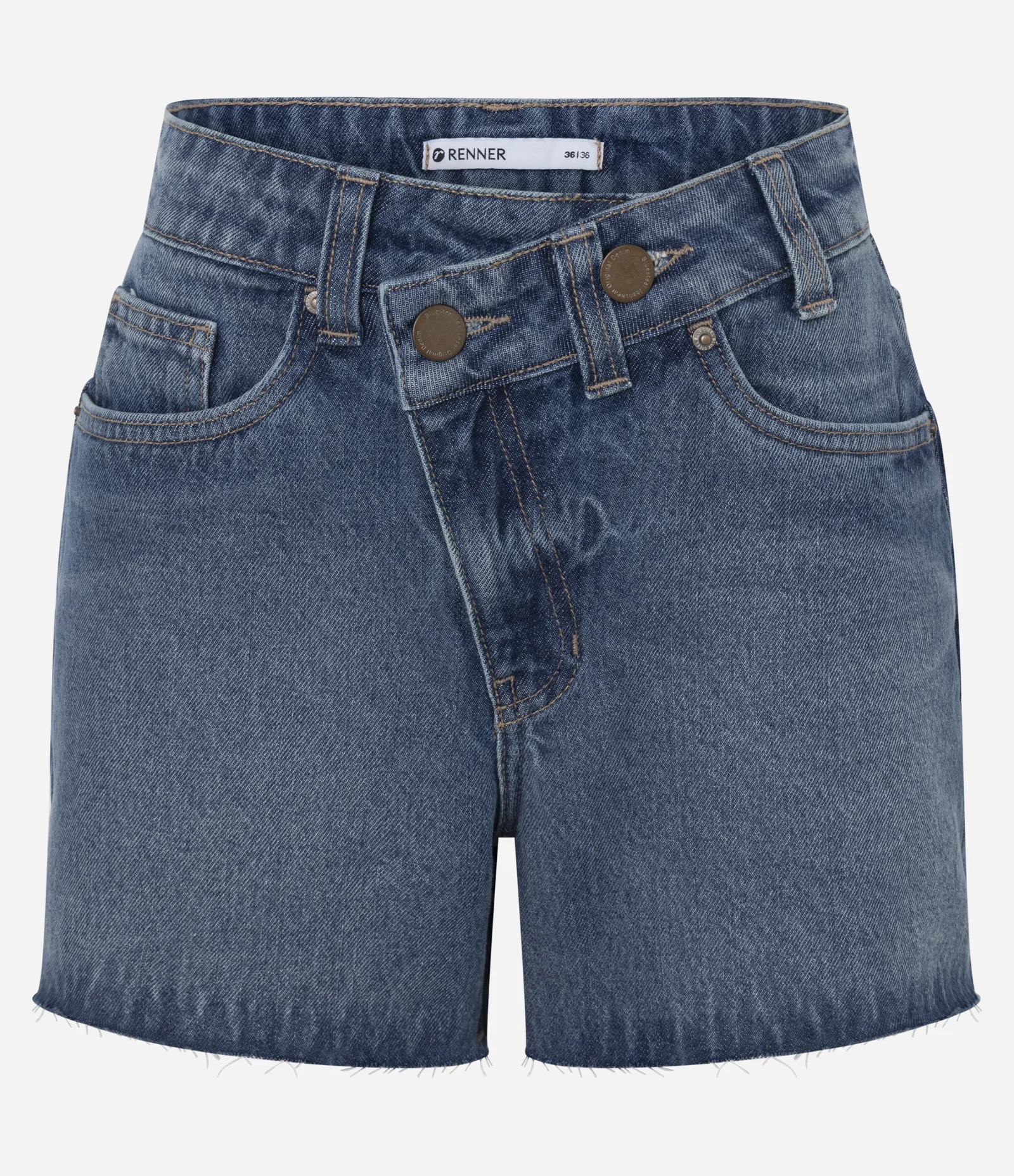 Short Midi em Jeans com Cintura Média Azul 4