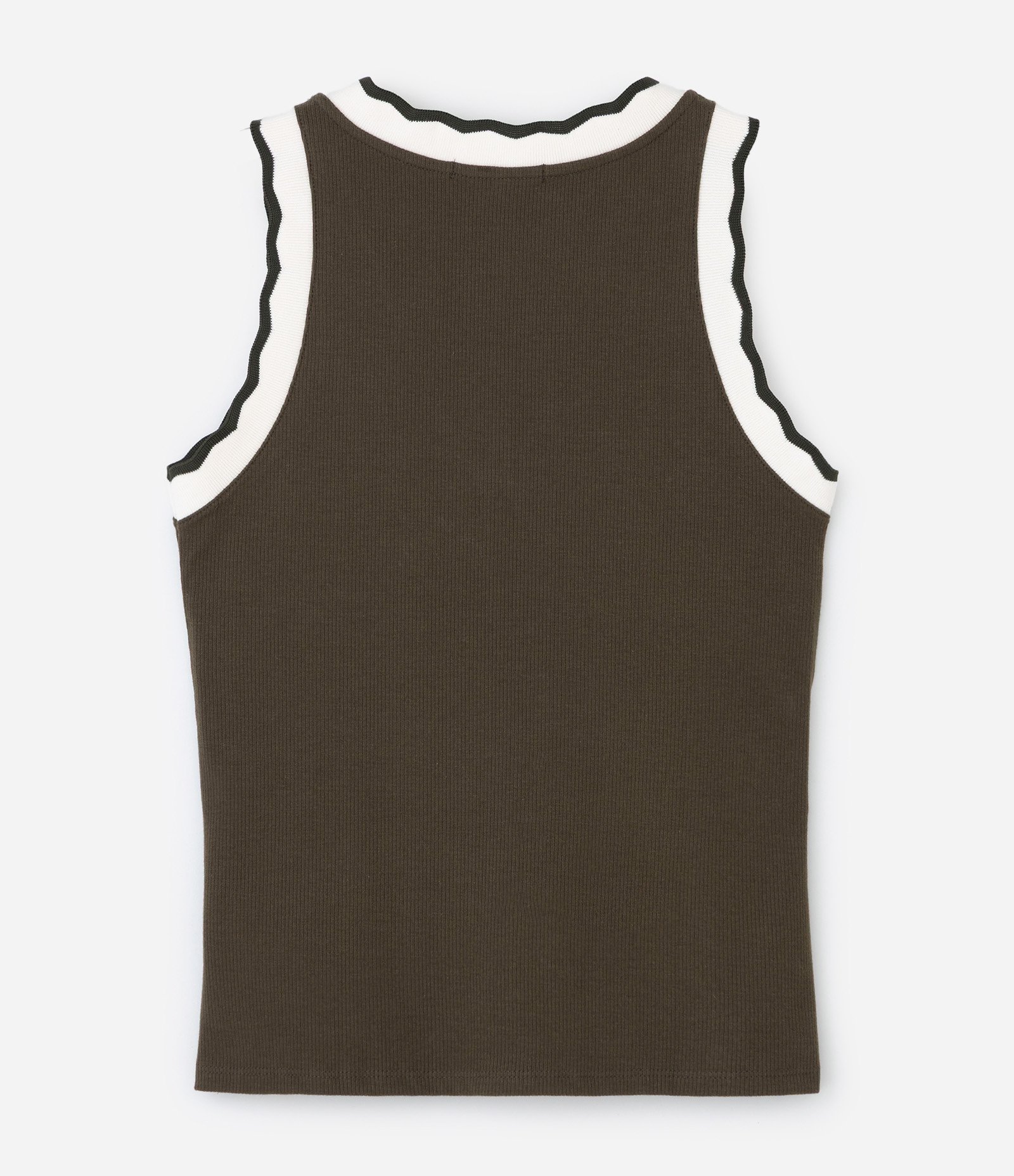 Blusa Regata em Ribana com Gola V em Retilínea Curve & Plus Size Verde 2