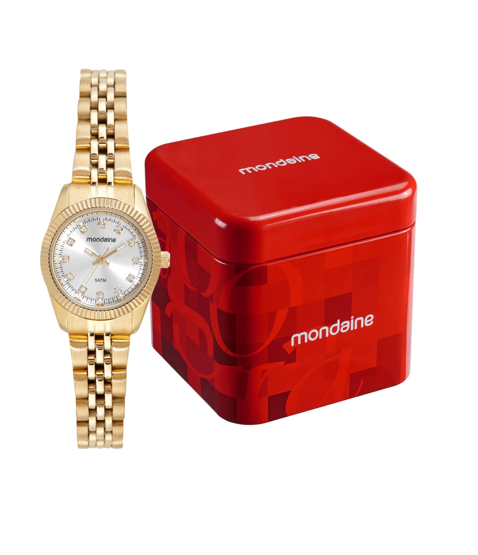 Relogio Analógico Mondaine em Aço 32730LPMVDE1 Dourado 2