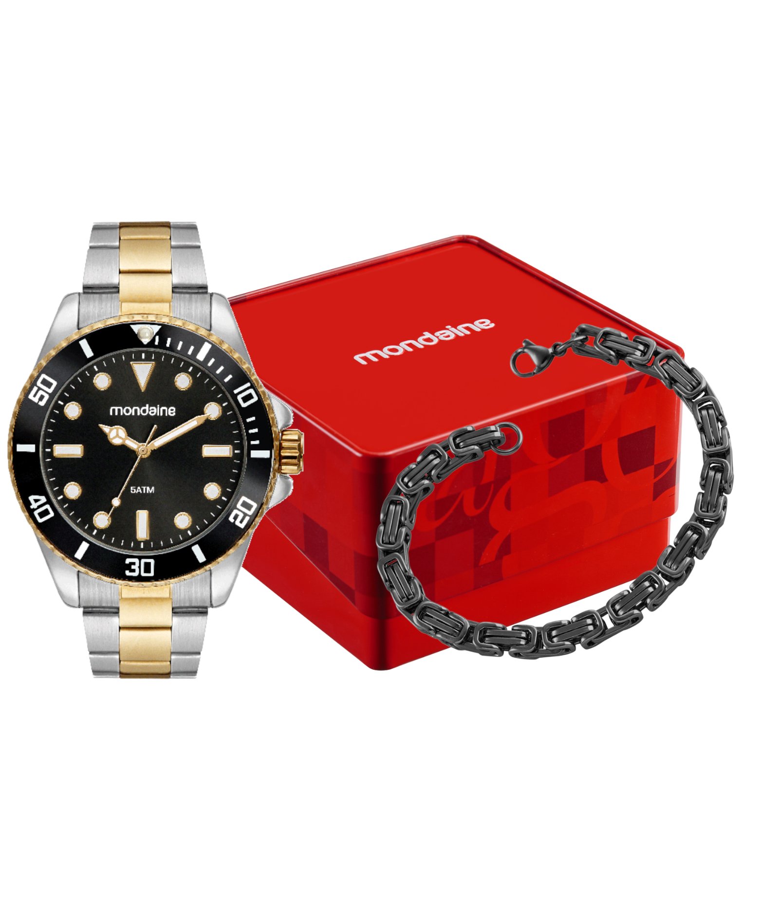 Relógio Analógico Mondaine em Aço 32549GPMVBE3KA Bicolor 2