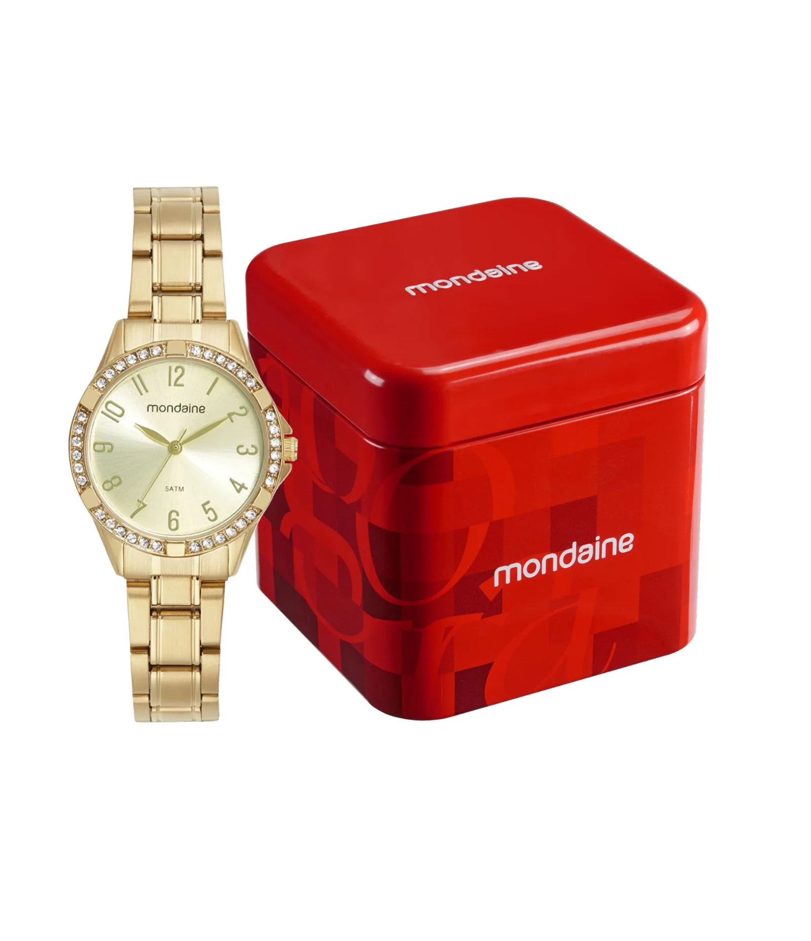 Relógio Analógico Mondaine em Aço 32772LPMVDE1 Dourado 2