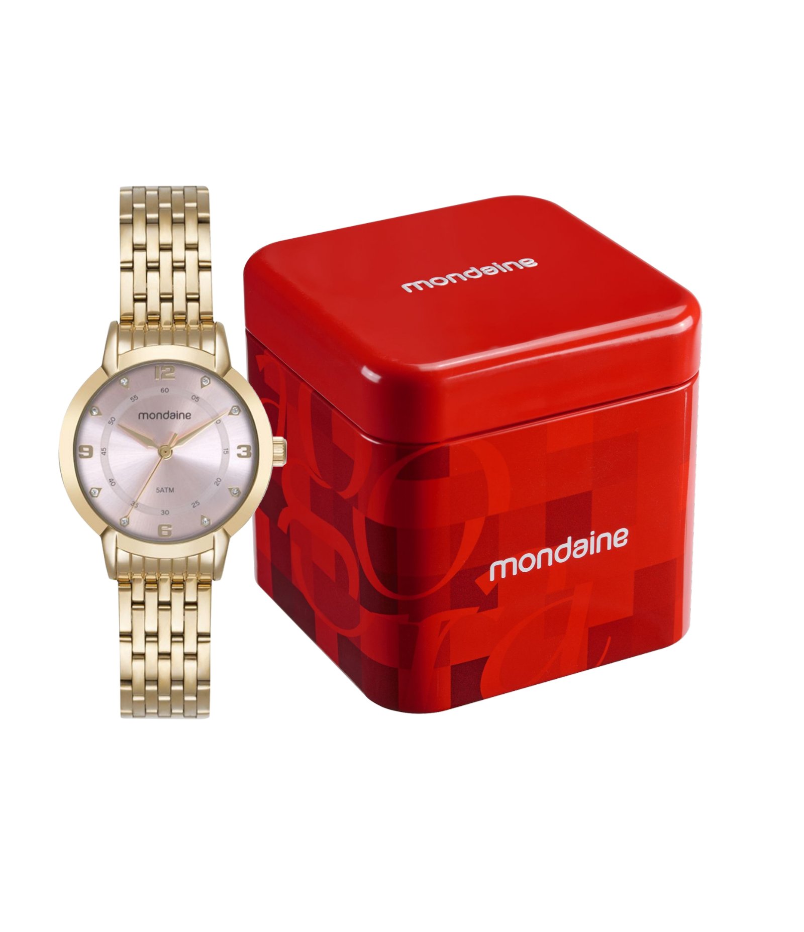 Relógio Analógico Mondaine em Aço 99819L0MVNE2 Dourado 2