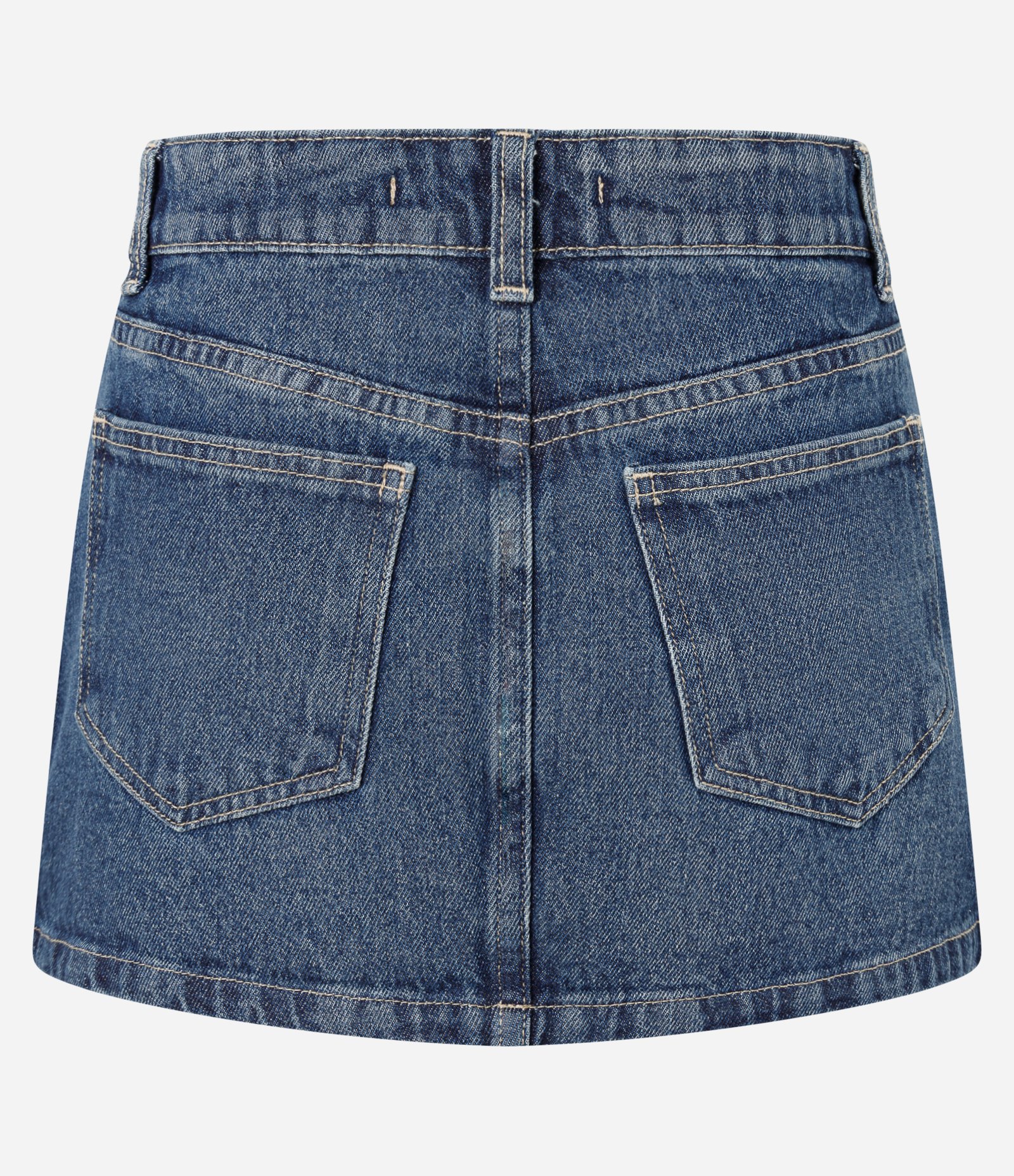 Minissaia Jeans com Tachas e Cintura Baixa Azul 5
