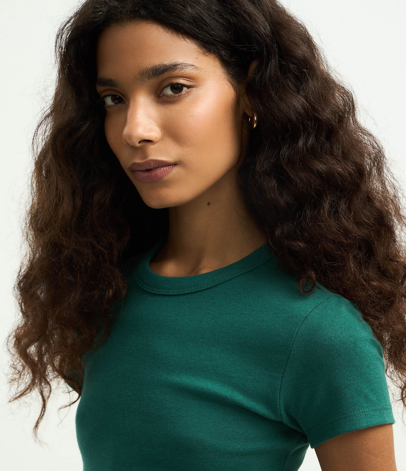 Blusa Alongada Ajustada em Ribana Verde 3