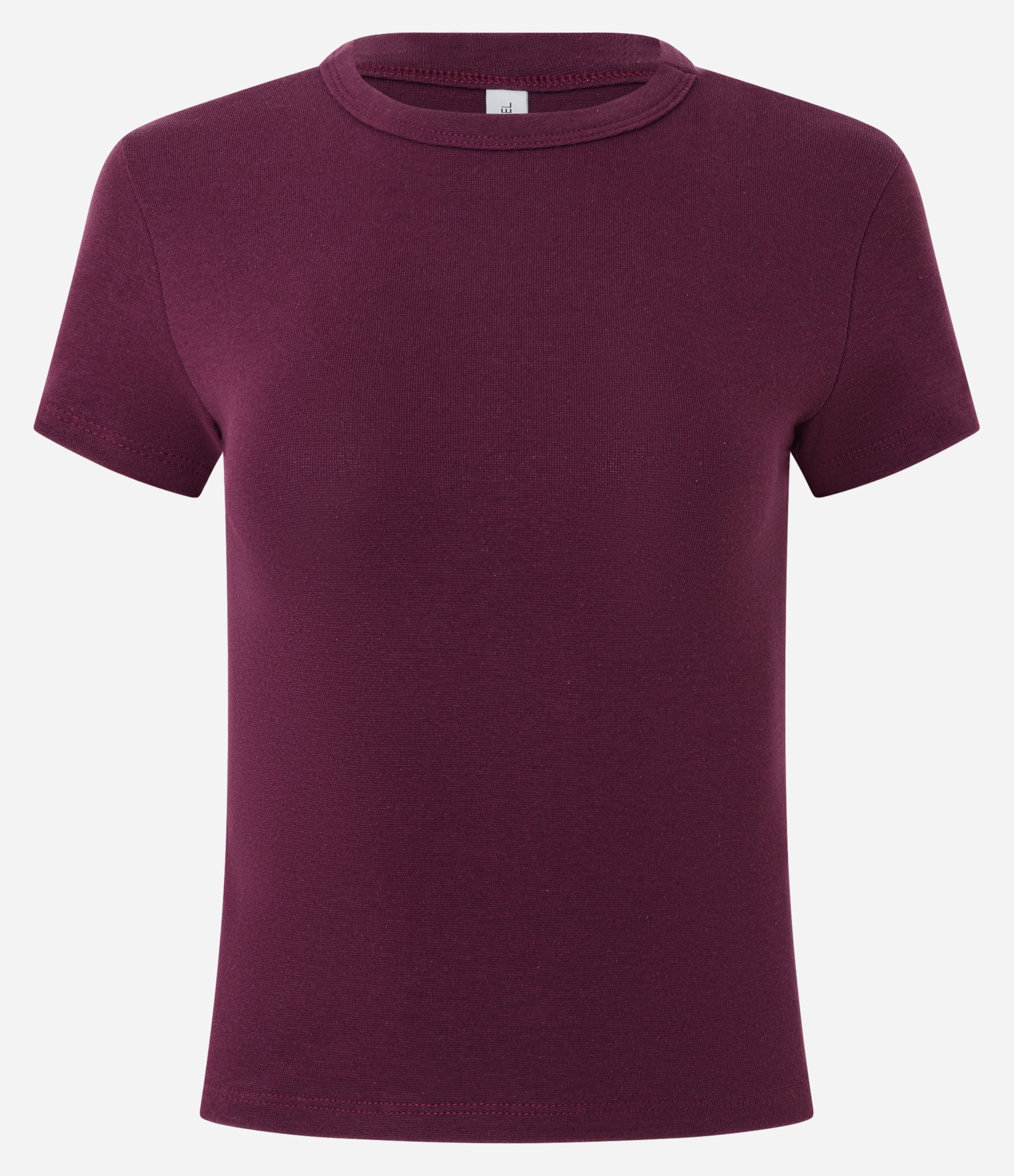 Blusa Alongada Ajustada em Ribana Vinho 5