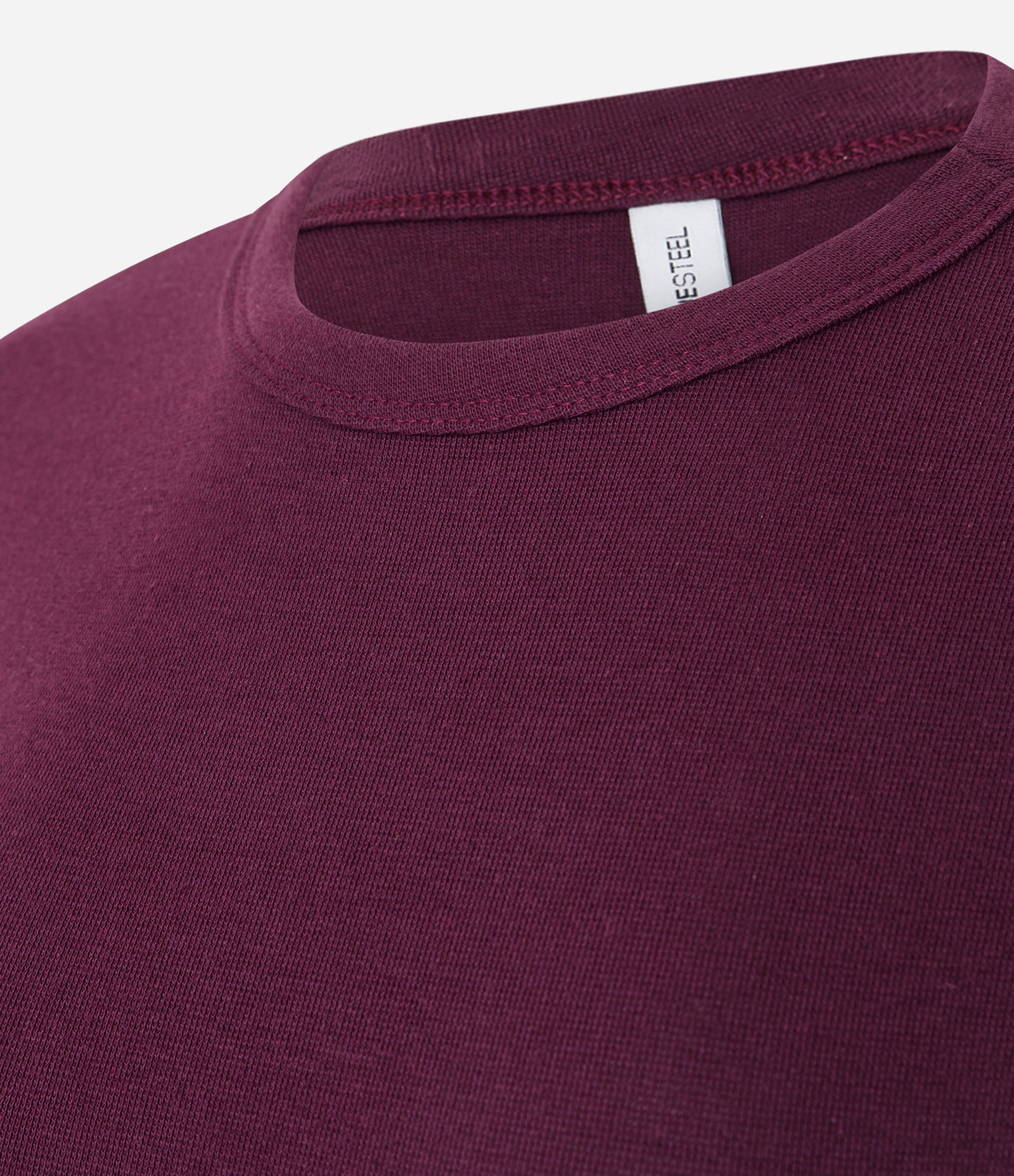 Blusa Alongada Ajustada em Ribana Vinho 6