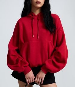 Moletom Balonê com Mangas Bufantes e Pregas