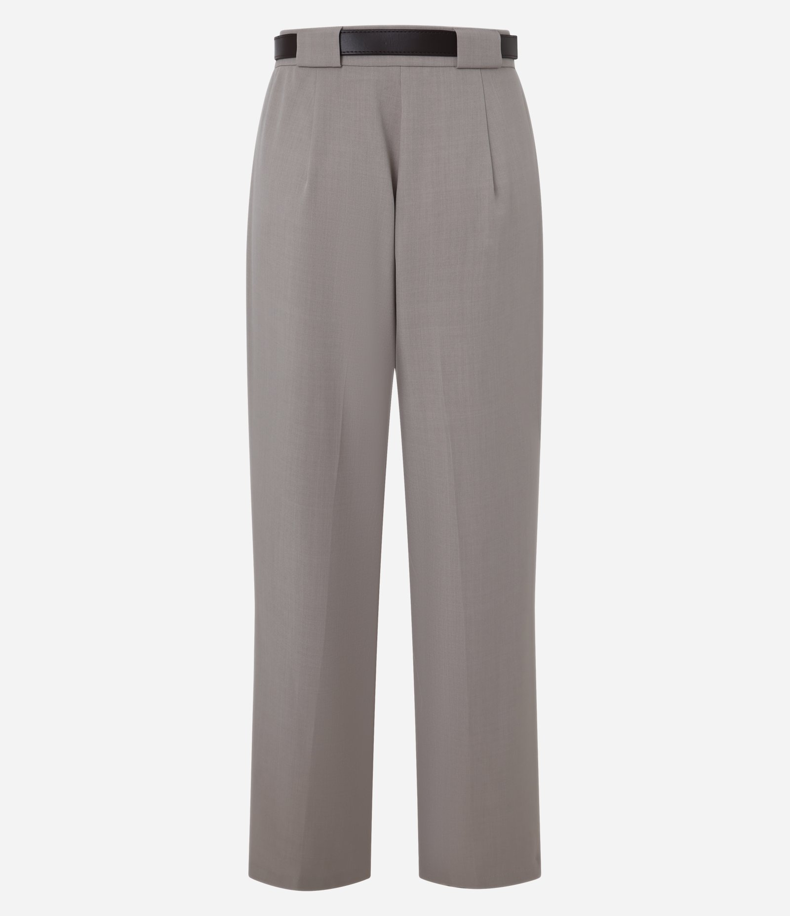 Calça Pantalona com Cinto e Alfaiatada Bege 3
