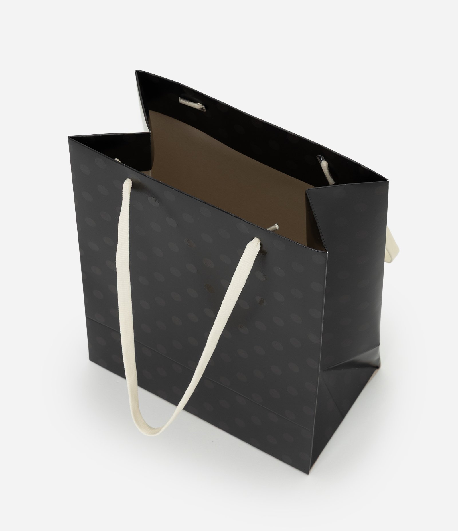 Embalagem de Presente Pequena com Estampa Poá Preto 3