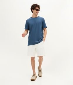 Camiseta Regular em Algodão Texturizado