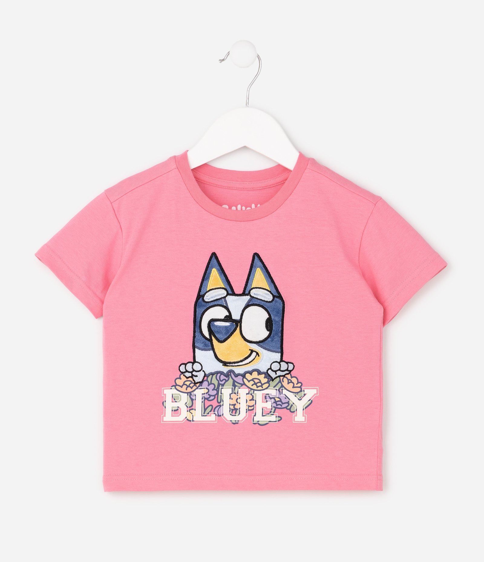 Camiseta Infantil Meia Malha Com Pelinhos - Tam 1  a 8 Anos Rosa 2