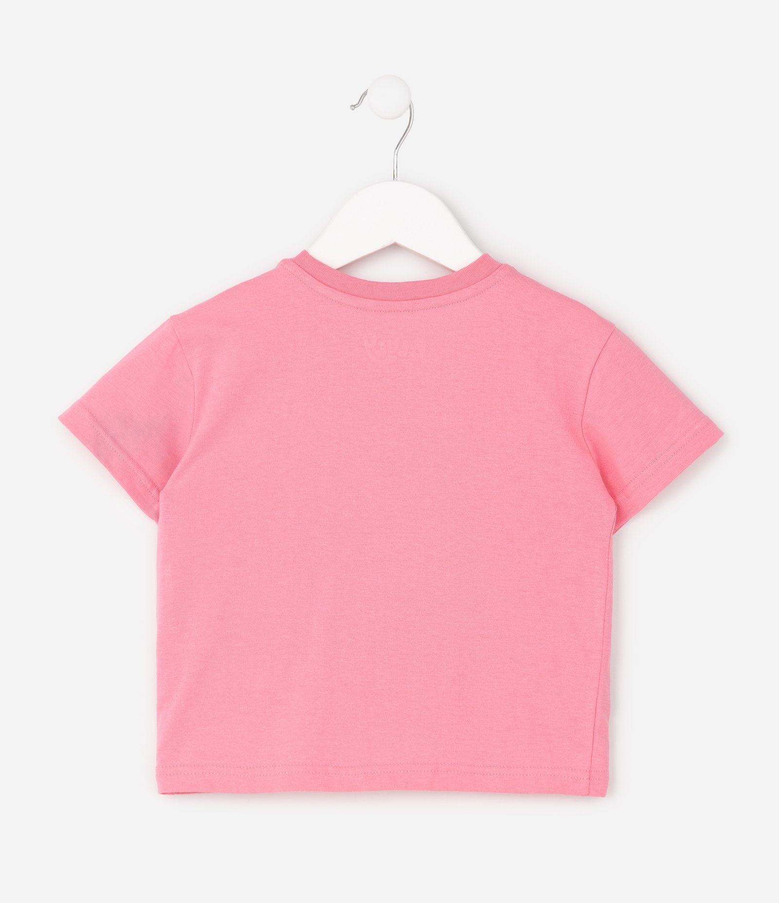 Camiseta Infantil Meia Malha Com Pelinhos - Tam 1  a 8 Anos Rosa 3