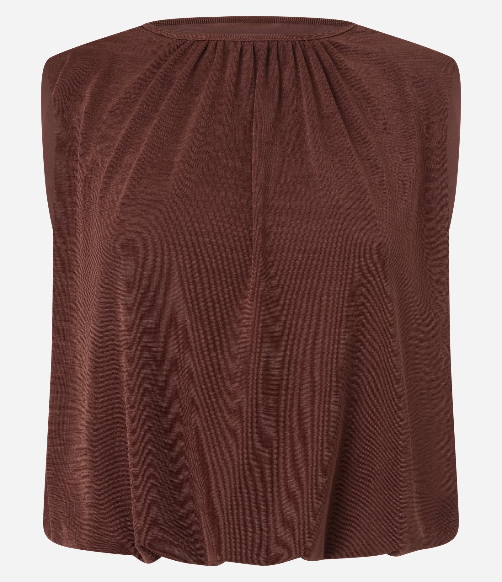 Blusa em Ribana com Ombreiras e Leve Brilho Vinho 5