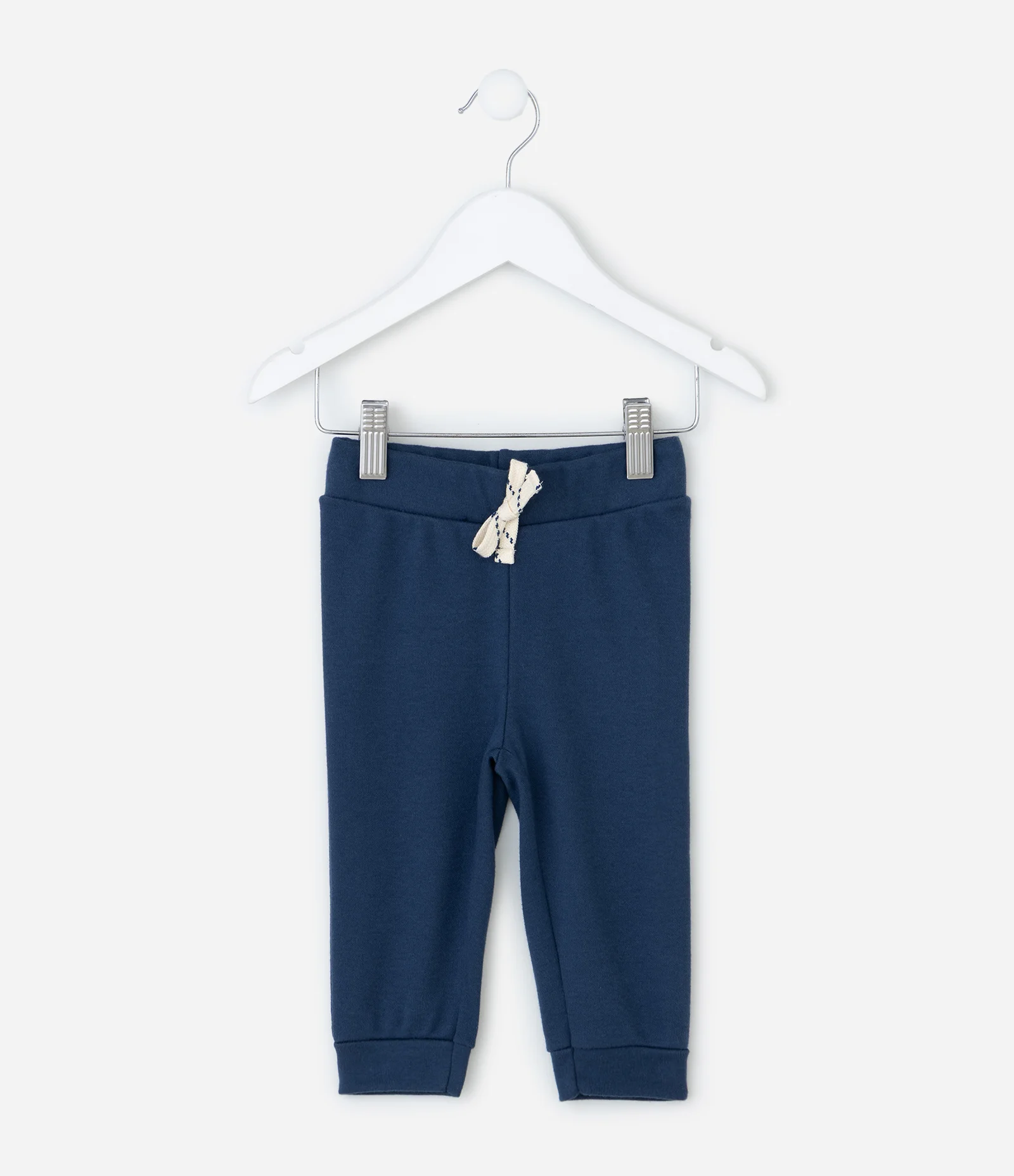 Calça Infantil com Cordão Decorativo – Tam 0 a 18 Meses Azul Marinho 1