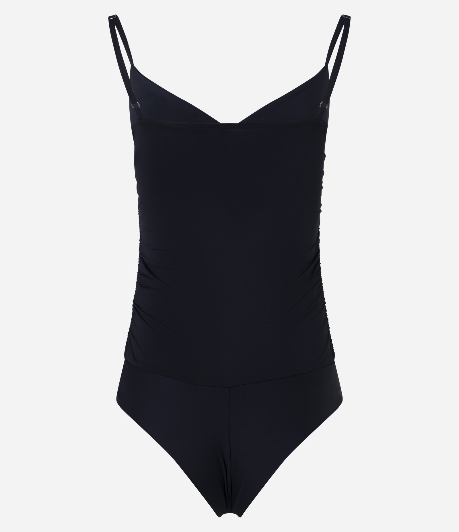 Body Drapeado com Alcinhas Finas Preto 6
