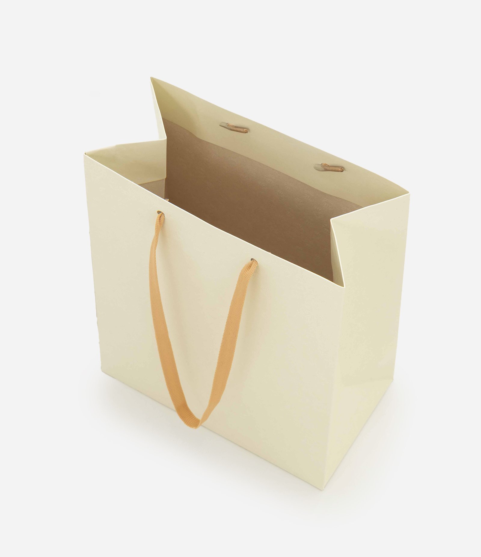 Embalagem de Presente Pequena com Textura de Florzinhas Off White 3