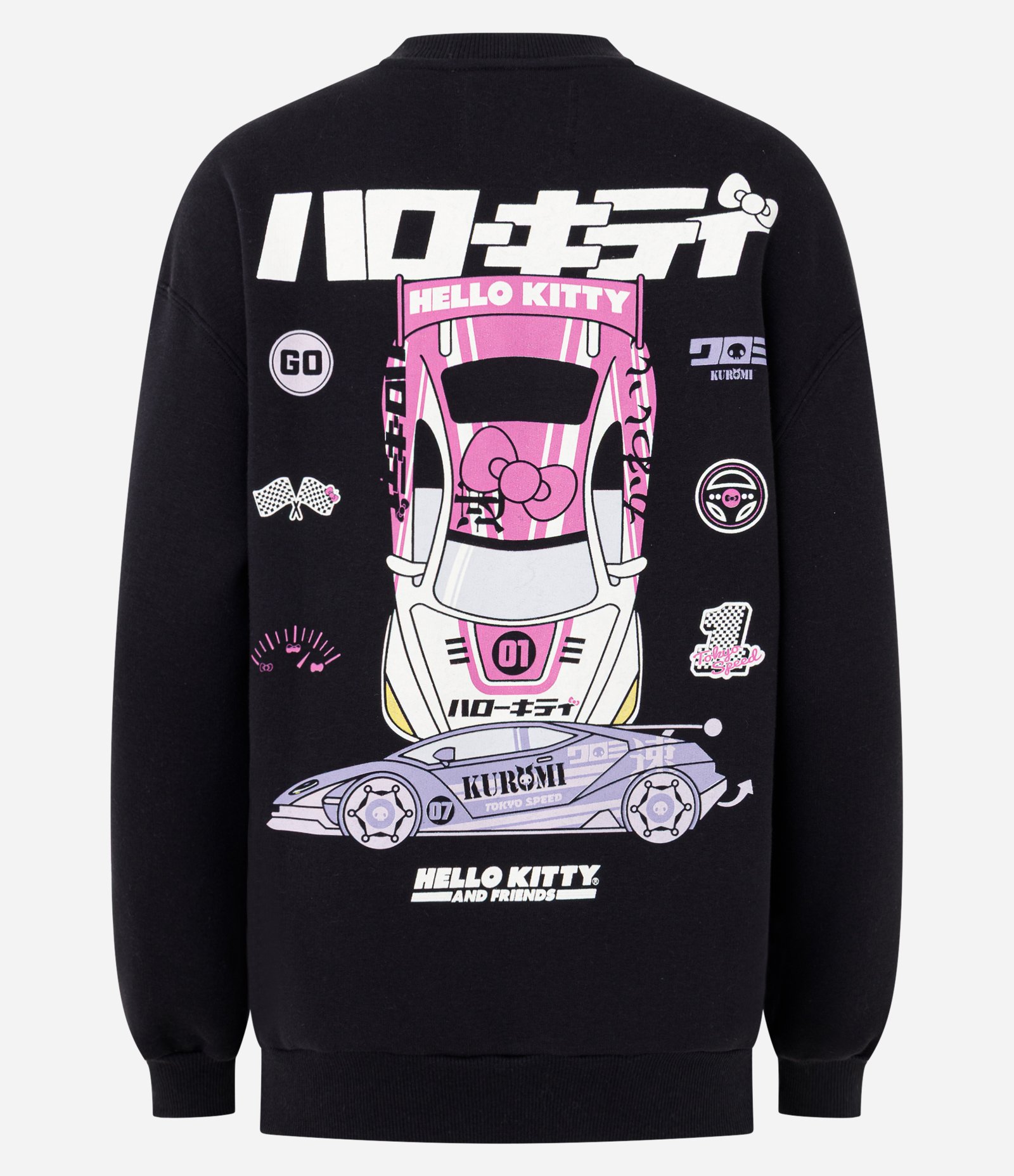 Moletom com Estampa Hello Kitty Corrida Preto 6