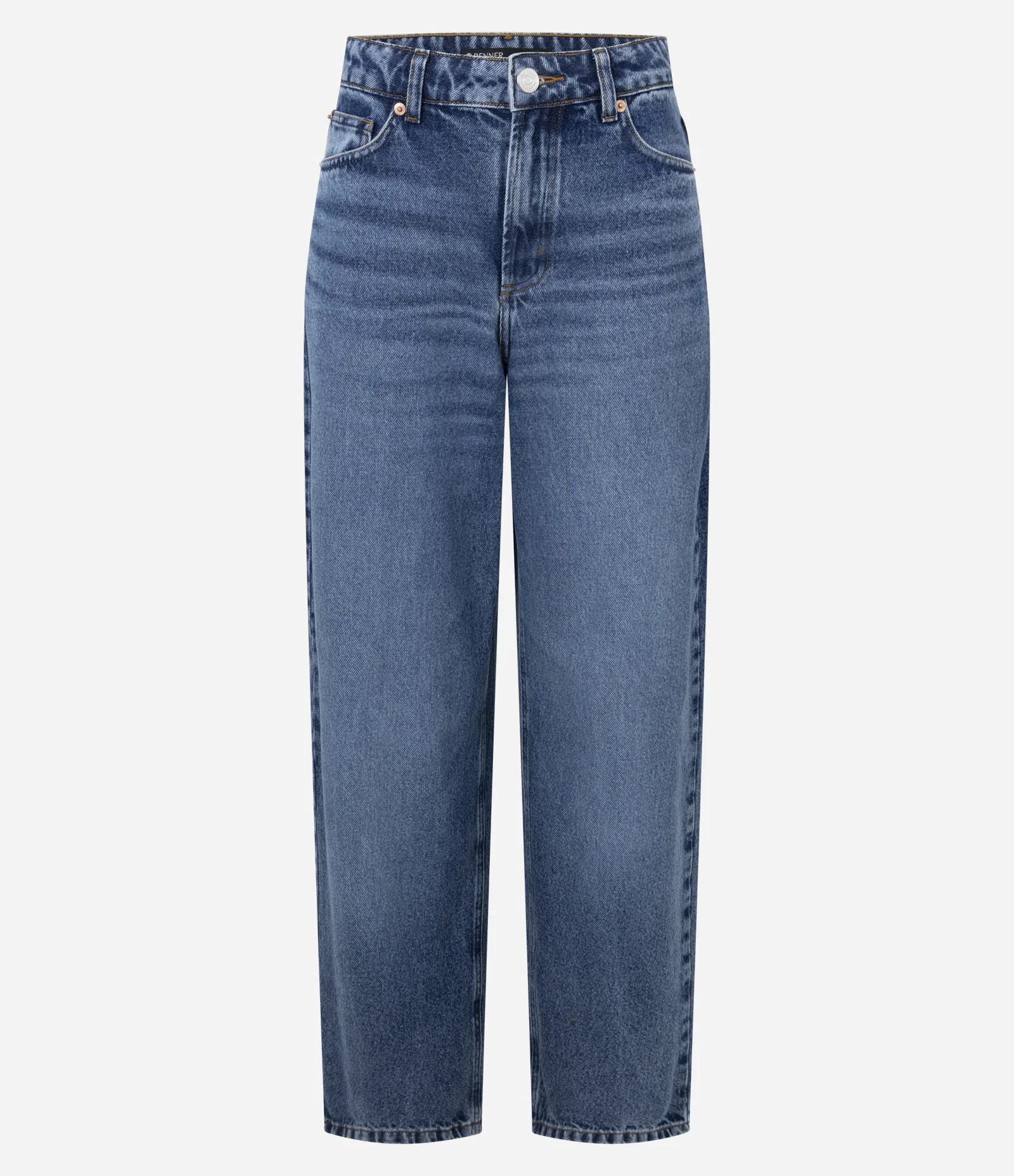 Calça Jeans Baggy com Cintura Média Azul 5