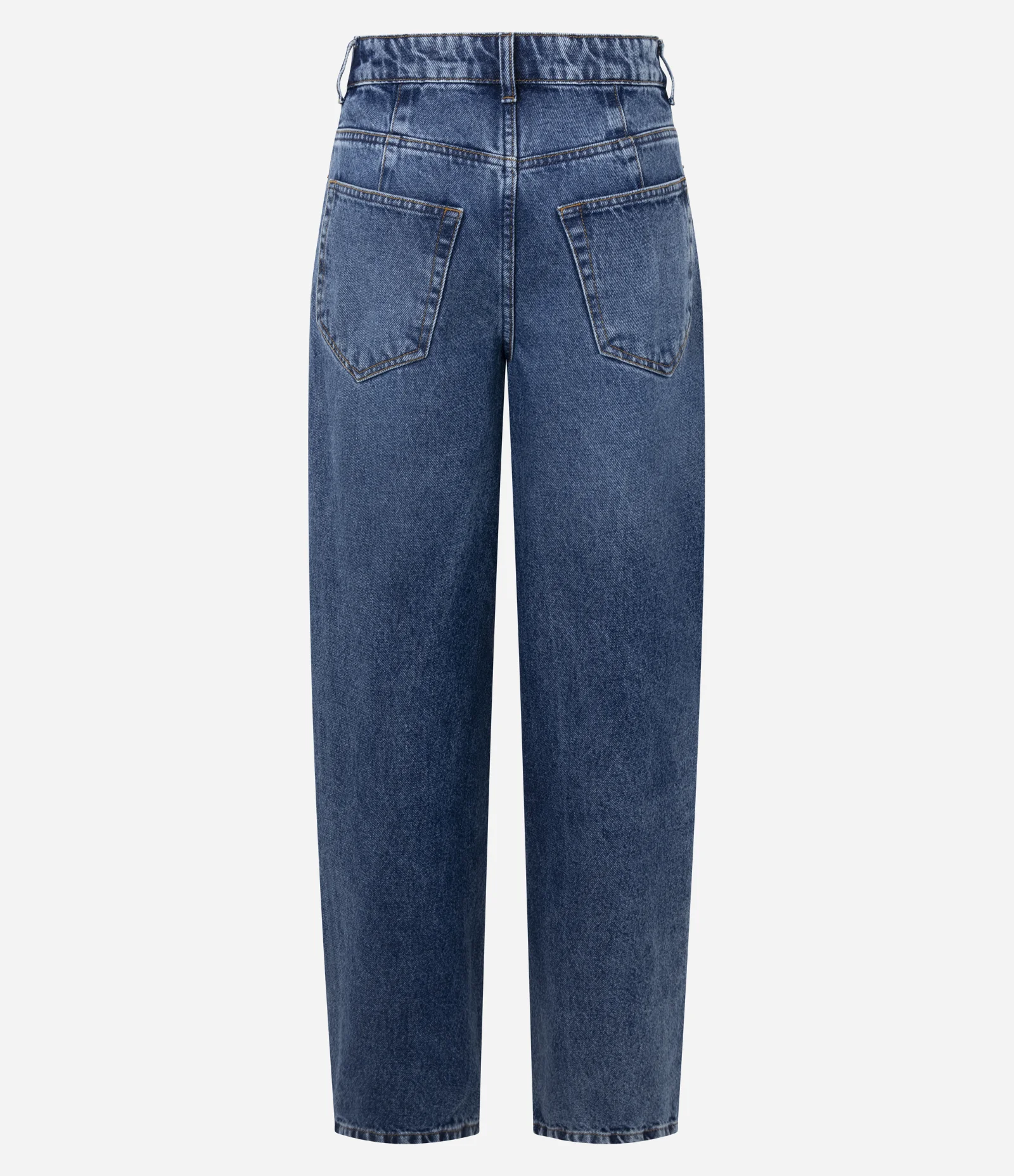 Calça Jeans Baggy com Cintura Média Azul 6