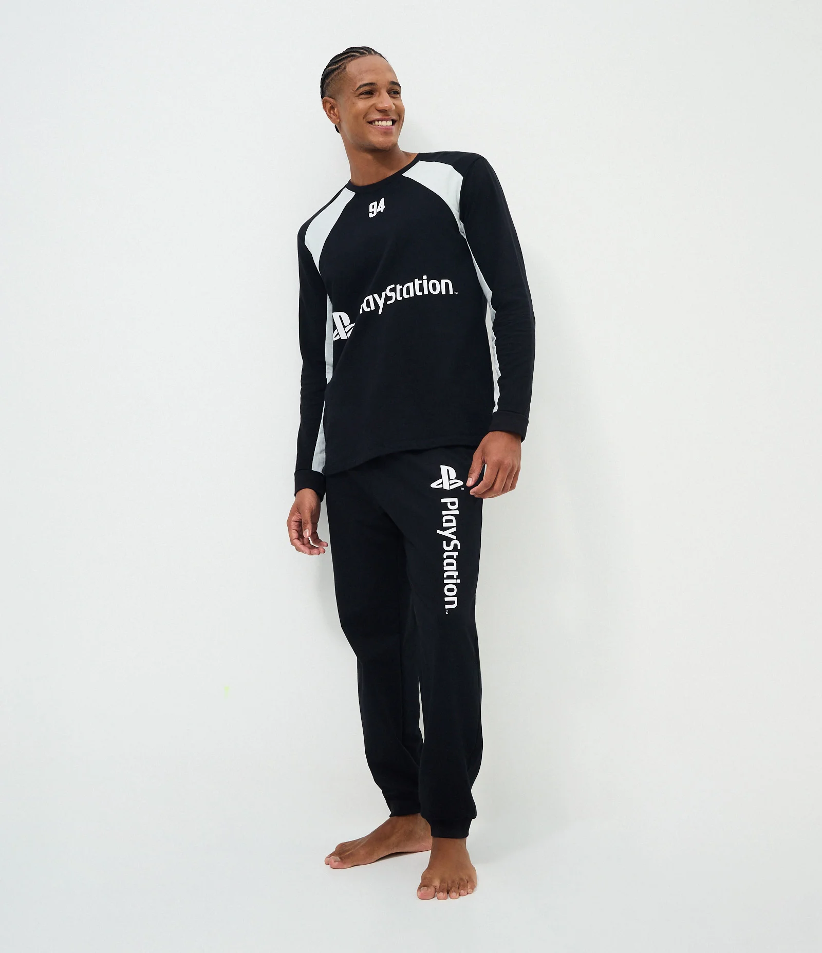 Pijama Longo Licenciado Playstation Oversized Preto 1