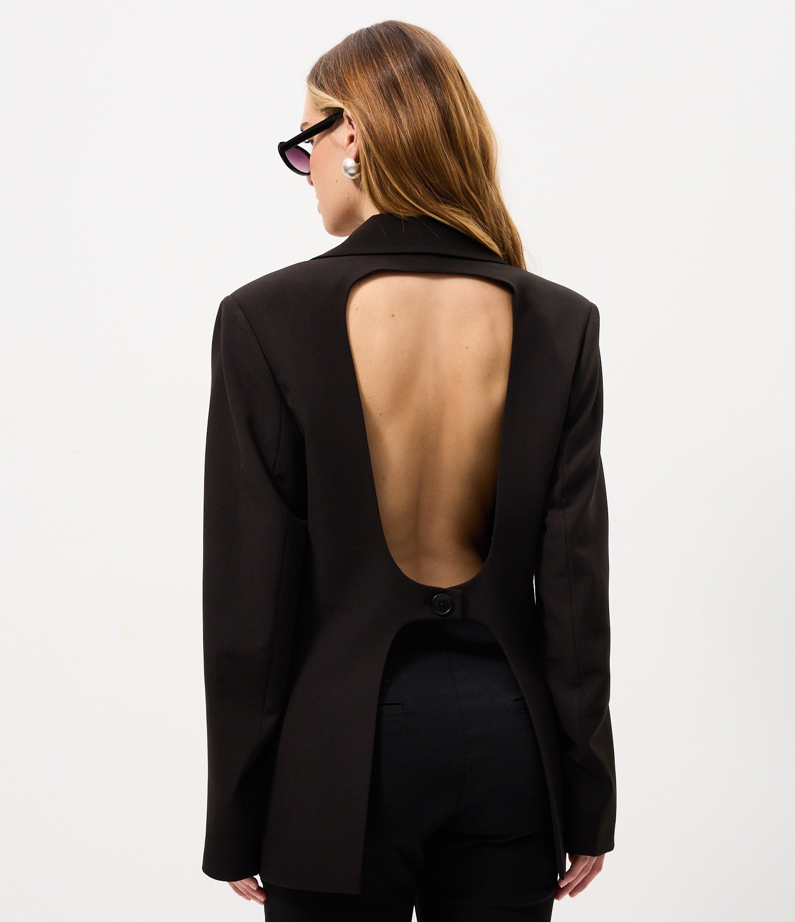 Blazer Alfaiatado com Abertura nas Costas Preto 4