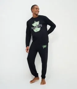 Pijama Longo com Estampa Toy Story Aliens