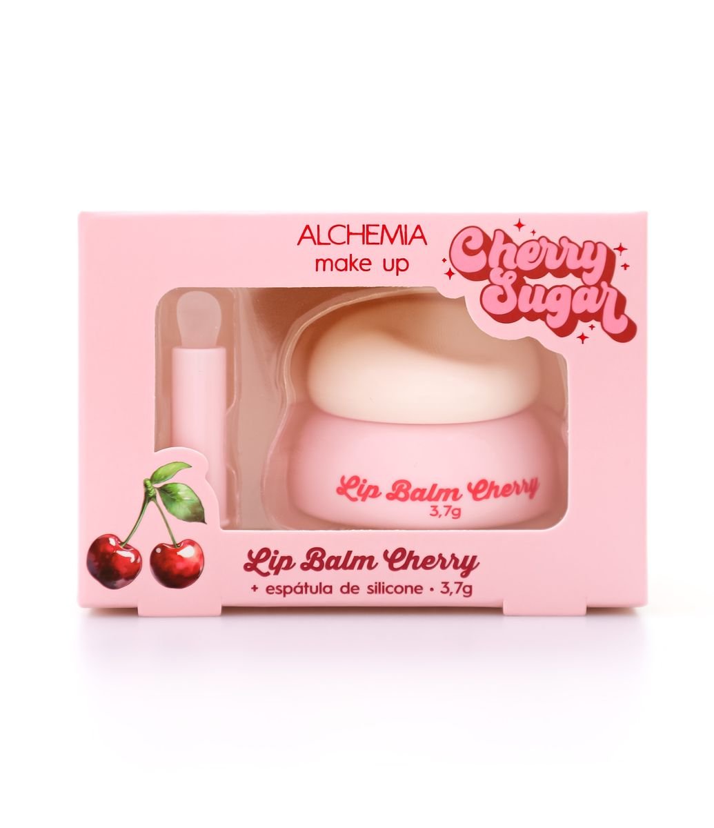 Lip Balm Cherry com Espatula de Silicone Cherry Sugar Alchemia U