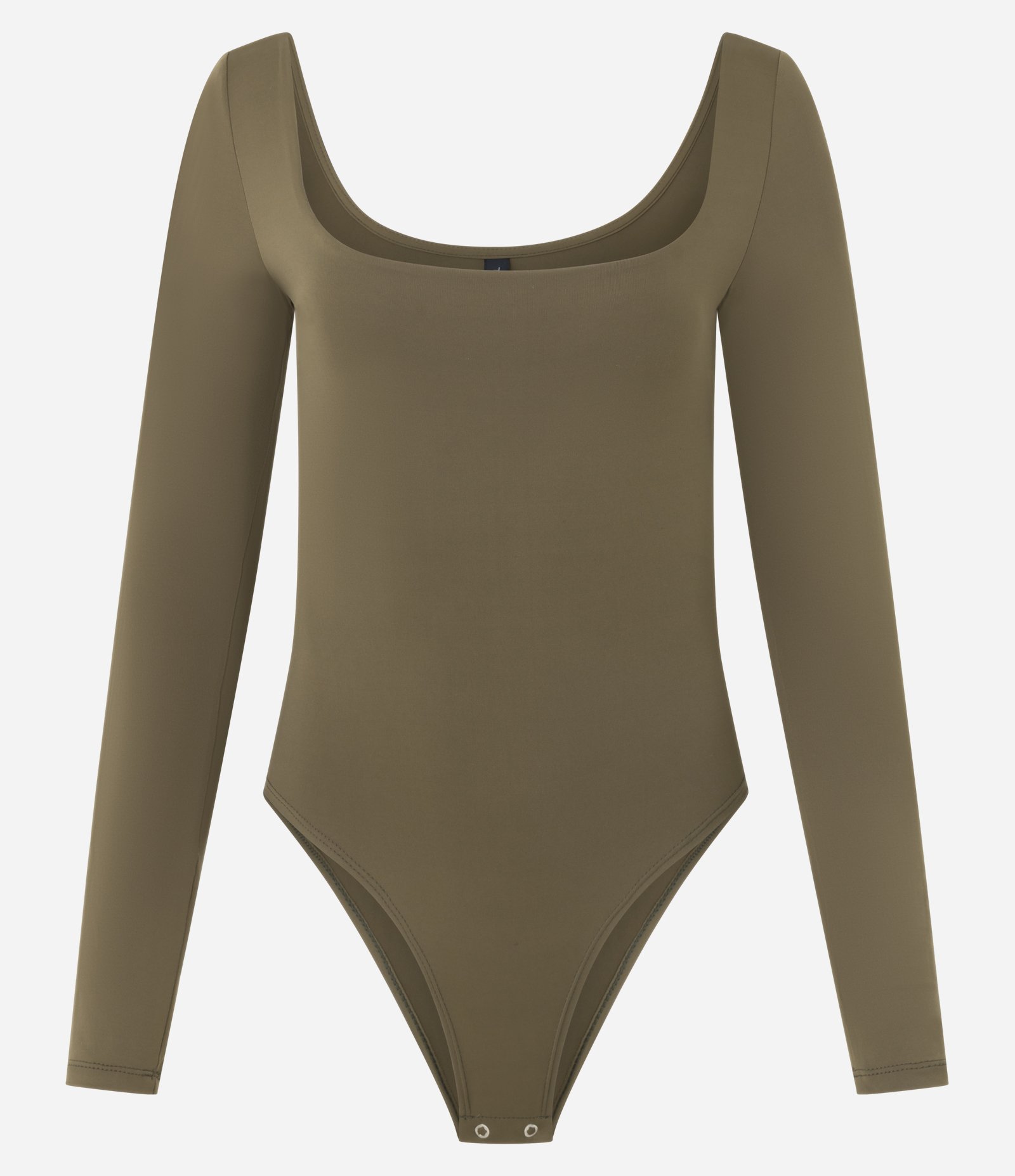 Body Manga Longa em Microfibra com Decote Quadrado Verde 5