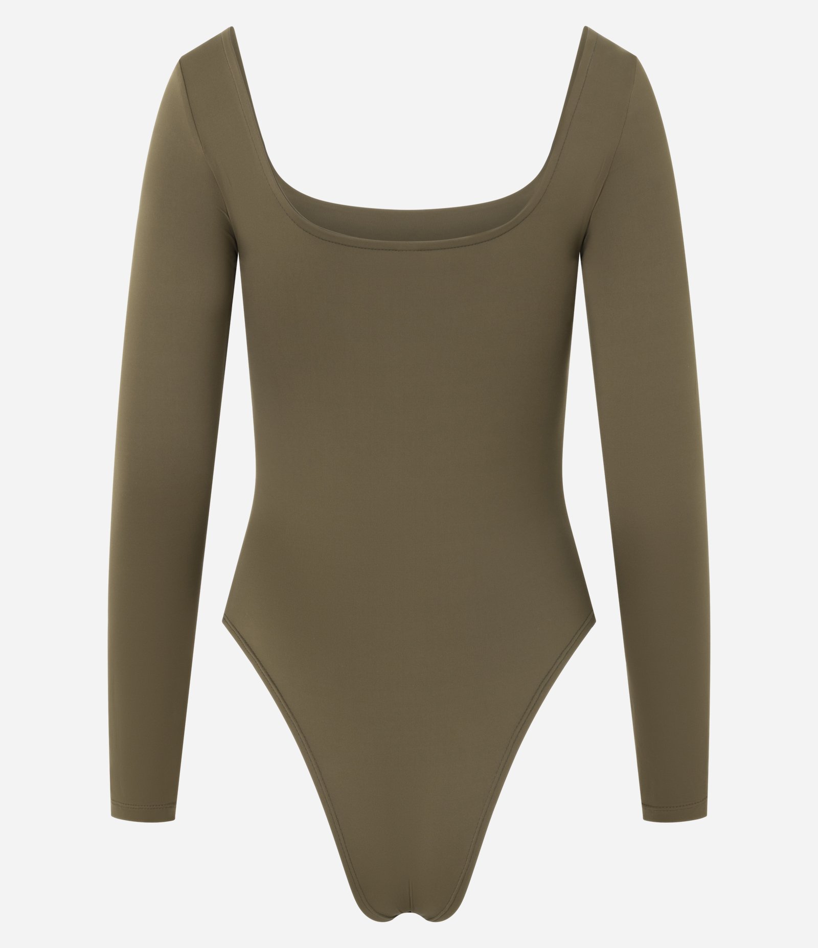 Body Manga Longa em Microfibra com Decote Quadrado Verde 6