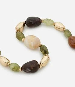 Colar Médio com Resinas Orgânicas