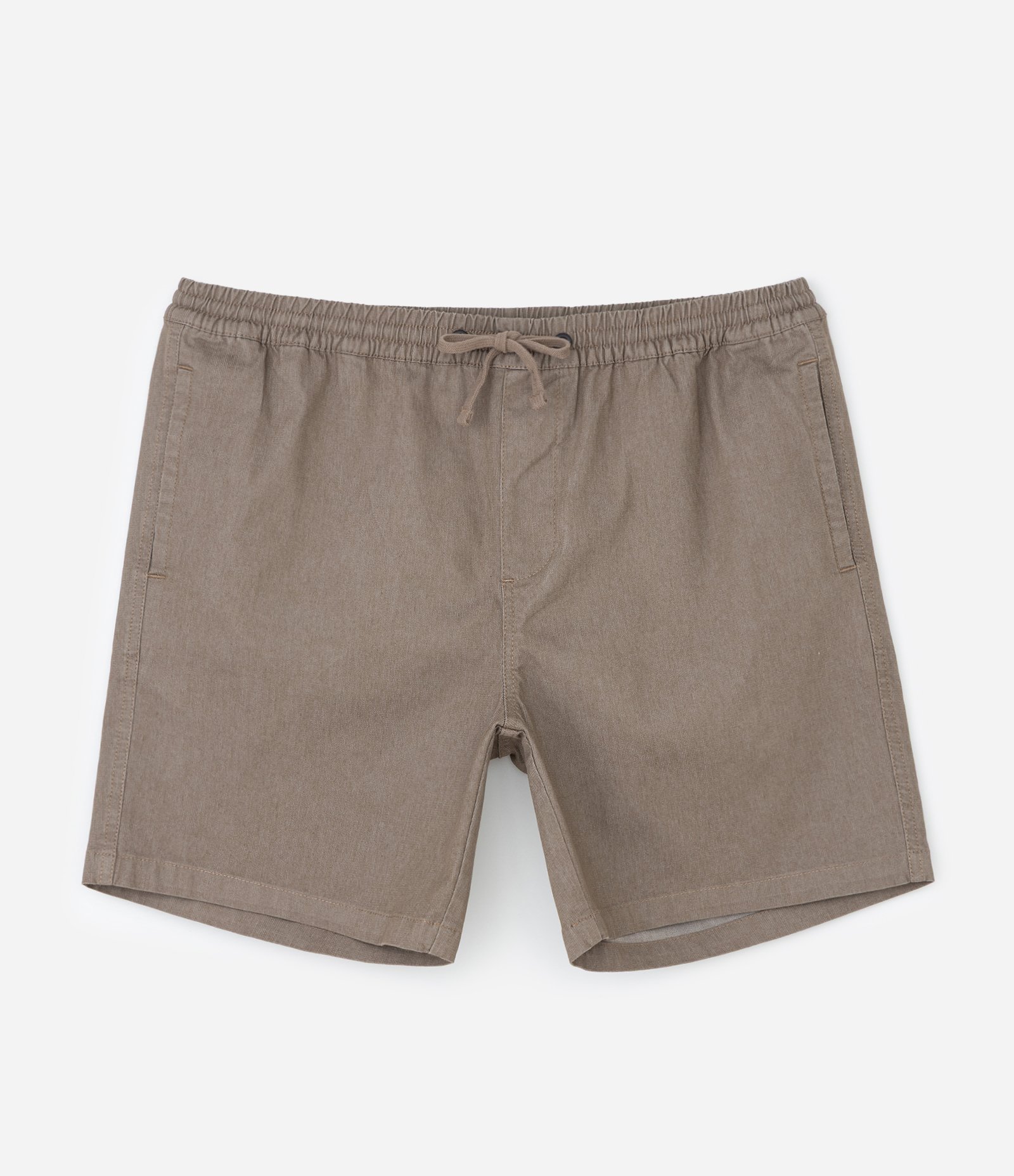 Bermuda em Sarja Texturizada com Cós Elástico Bege 5