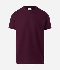 Camiseta Regular Básica com Textura Colmeia