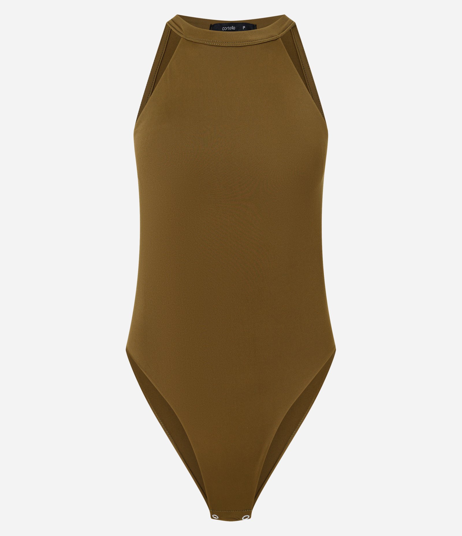 Body em Poliamida com Decote Halter Verde 1