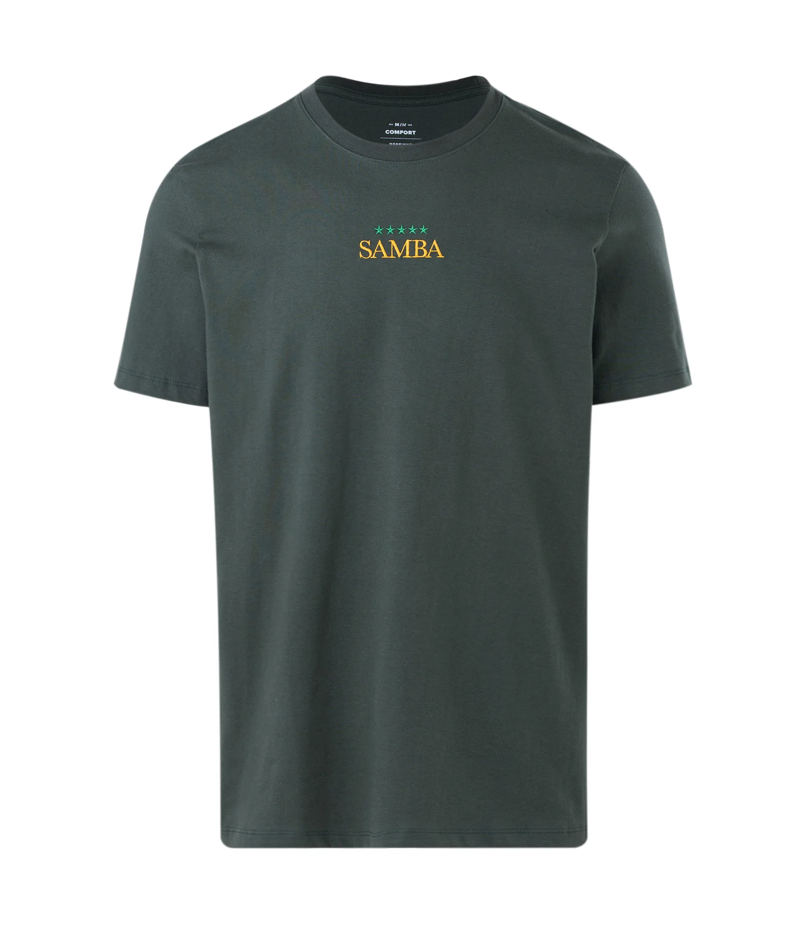 Camiseta Manga Curta com Bordado Samba Verde 1