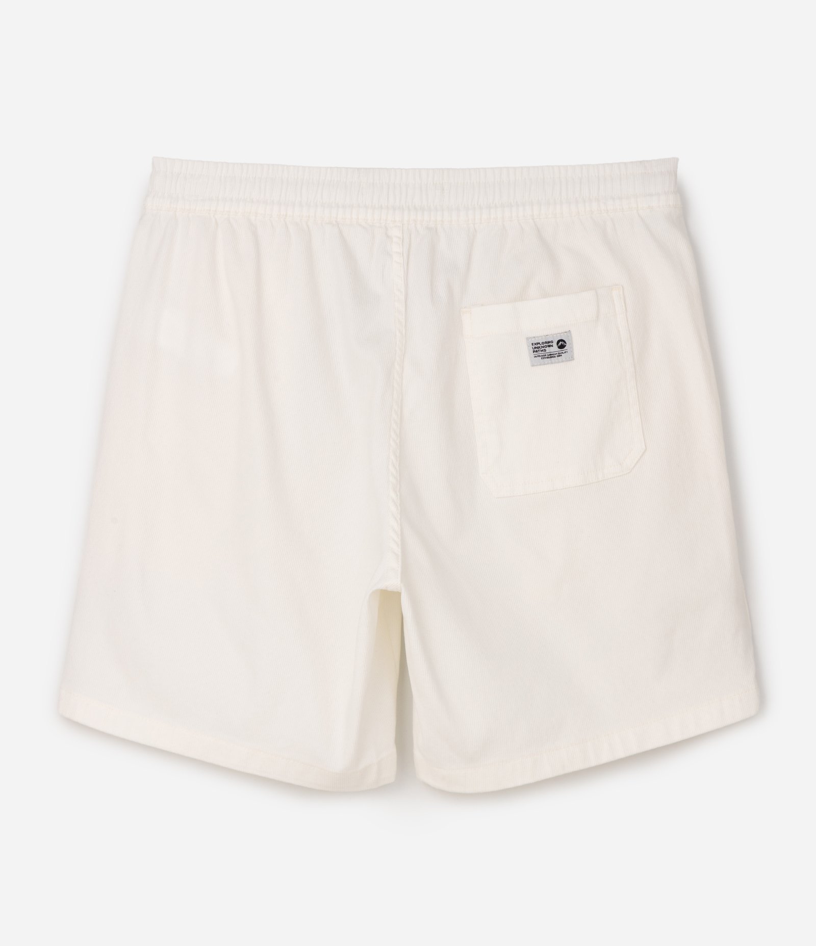 Bermuda Sarja com Cós Elástico Cotelê Branco 5