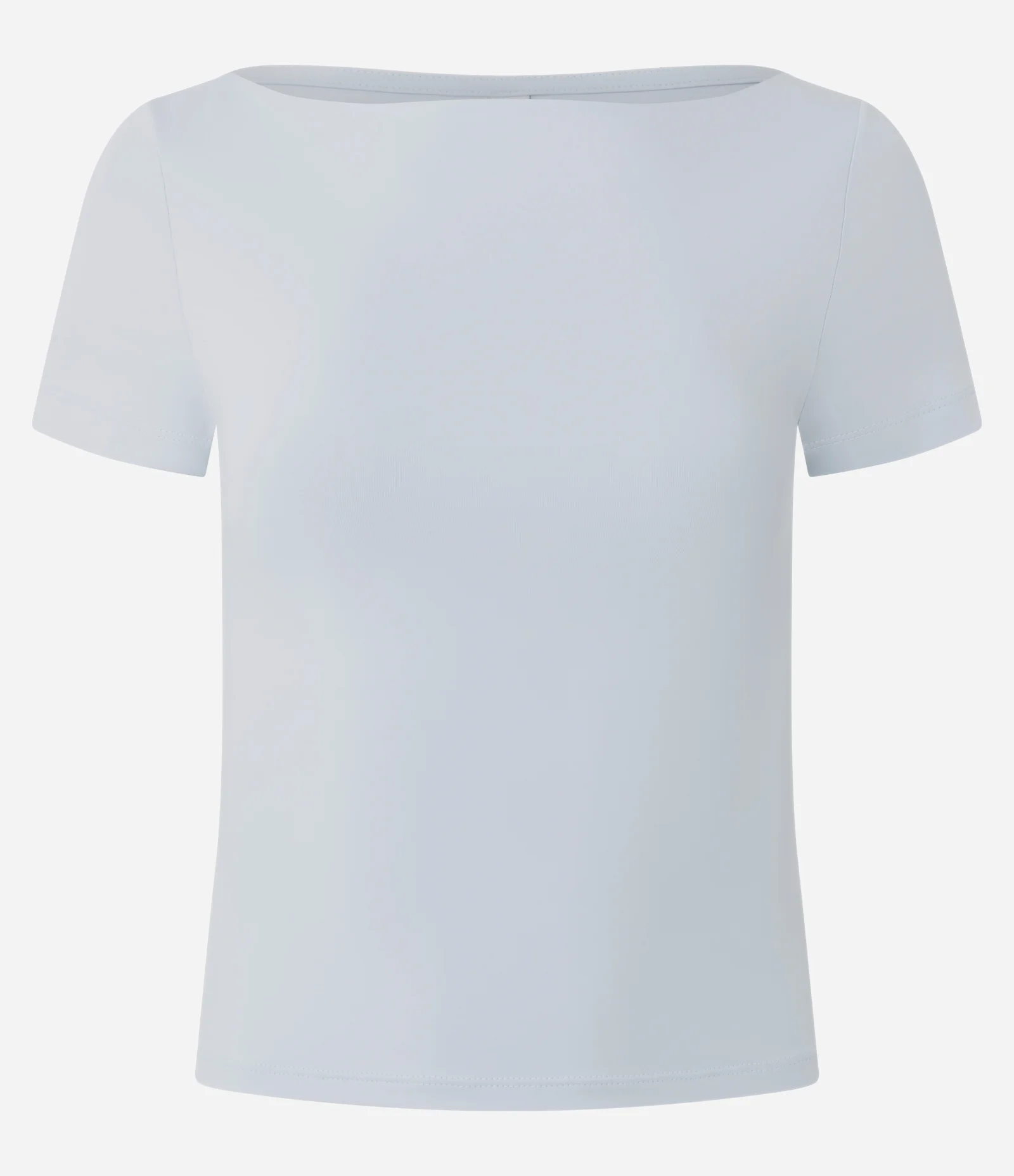 Blusa Manga Curta com Decote Canoa Azul 1