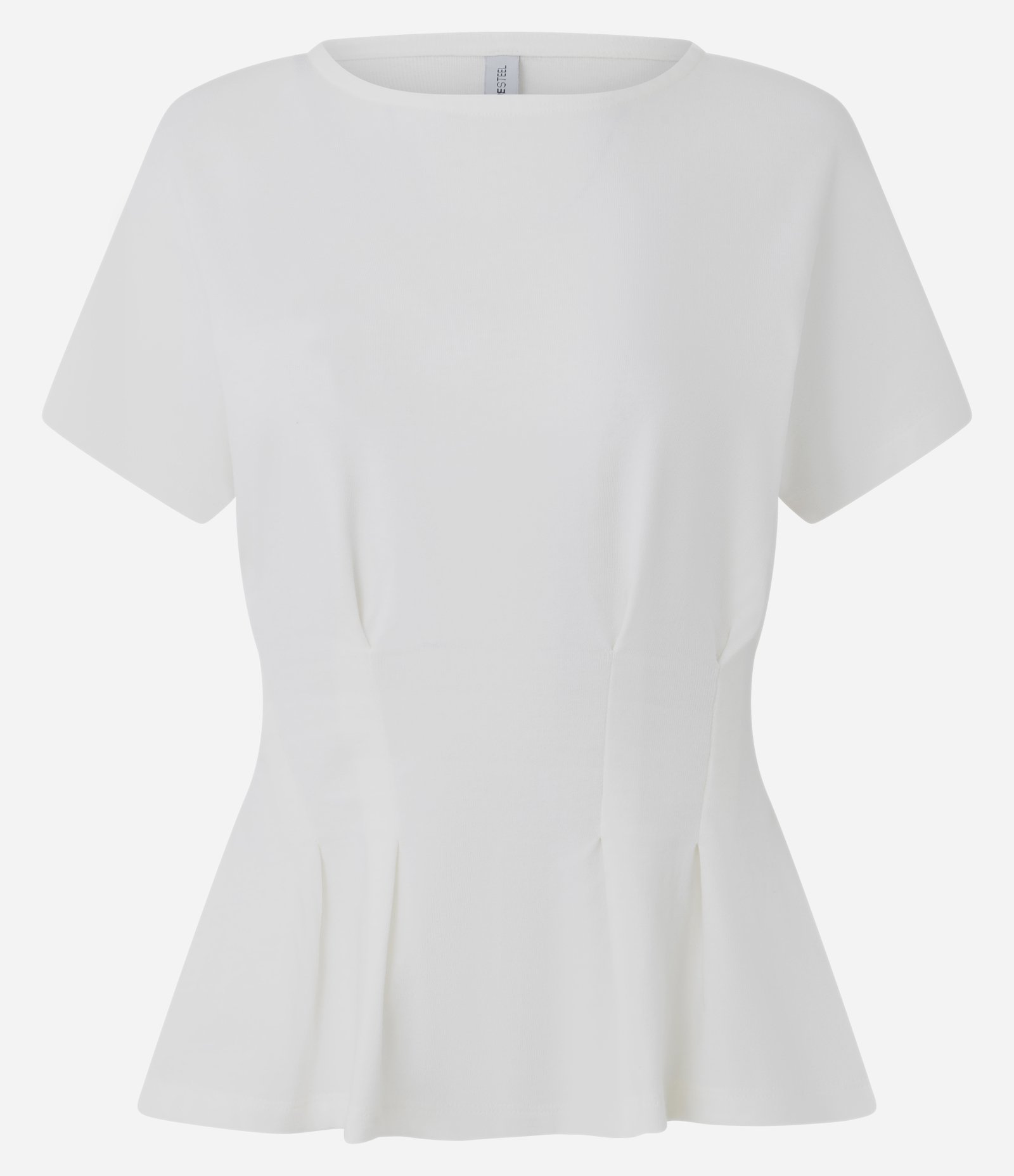 Blusa Peplum em Cotton com Pregas Branco 5