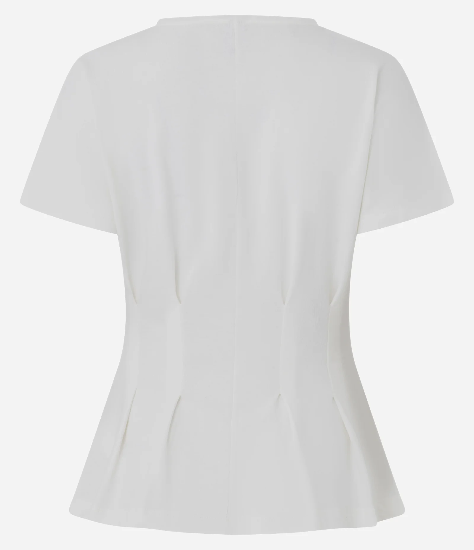 Blusa Peplum em Cotton com Pregas Branco 6