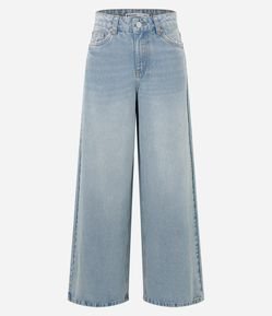 Calça Super Wide em Jeans com Cintura Média