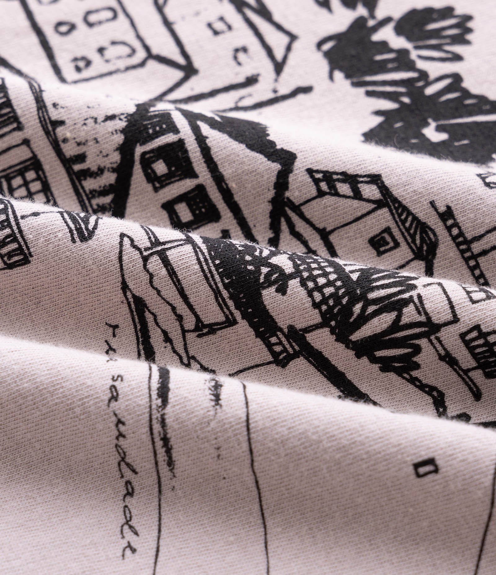 Camiseta Manga Curta em Algodão com Estampa Vilarejo Off White 6